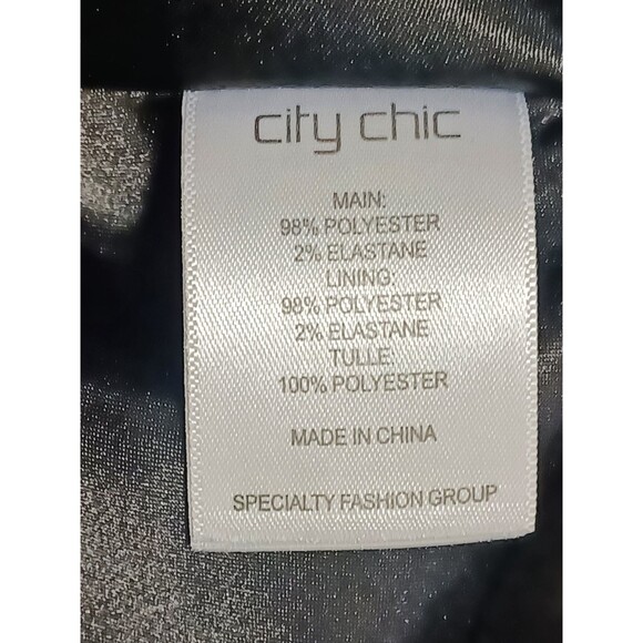 City Chic Black Floral Hydrangea Print Plus-size Fit And Flare Dress - Picture 12 of 13